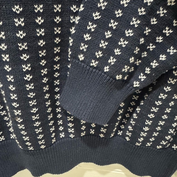 NWOT J. Crew Navy and White Crewneck Sweater - Size XL - Picture 7 of 9